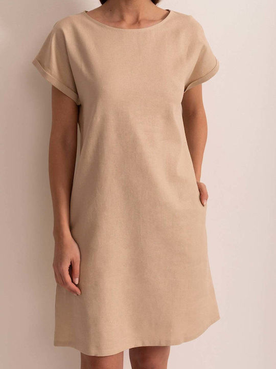 Sommer Mini Damenkleid Beiges