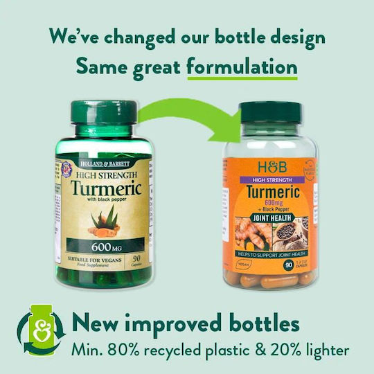 Holland & Barrett High Strength Turmeric 600mg 90 caps