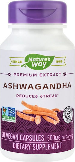 Nature's Way Ashwagandha 500мг 60 вегетариански капсули