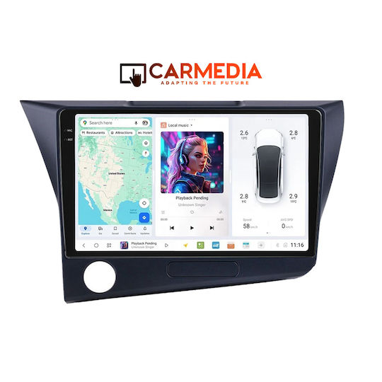Carmedia Auto-Audiosystem für Honda CR-Z (Kundenrezensionen-Zusammenfassung) 2010-2016 (Bluetooth/USB/WiFi/GPS/Apple-Carplay/Android-Auto) mit Touchscreen 9.5"