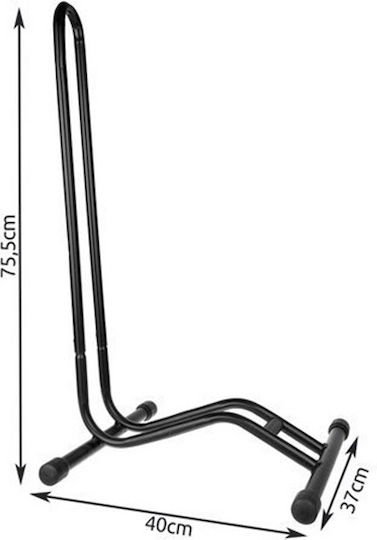Freistehender Fahrradständer 75x40x37cm Schwarz