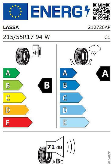 Lassa Revola 215/55R17 94W Θερινό Λάστιχο για Επιβατικό Αυτοκίνητο