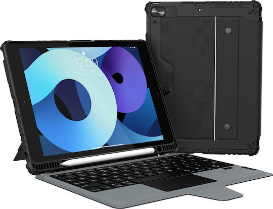 Nillkin Bumper Flip Cover Durable With Keyboard In English US Black (iPad 2019/2020/2021 10.2'')