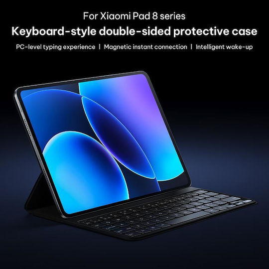 Xiaomi Flip Cover με Πληκτρολόγιο στα Αγγλικά US Μαύρη (Xiaomi Pad 8 / 8 Pro)