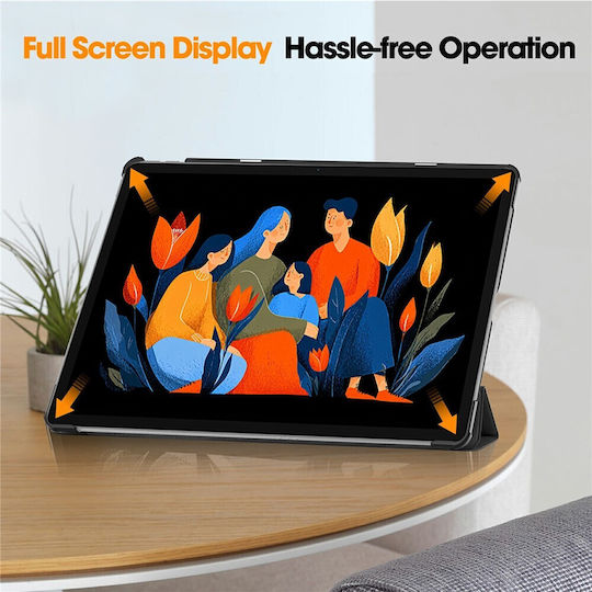 Techsuit Flip Cover Μαύρη (Lenovo Idea Tab Plus 12.1)