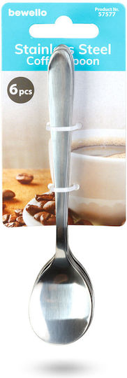 Set Linguri Cafea Ceai Inox Argintii 13.7cm 6 Bucăți
