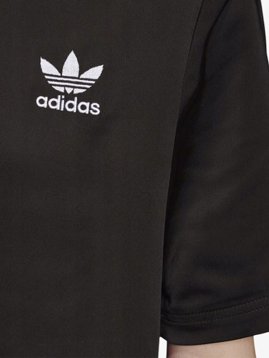 Sommer Sportliches Damenkleid T-Shirt Kurzärmelig Schwarz