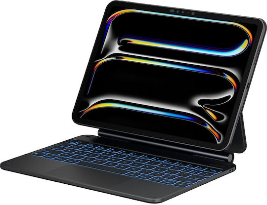 Typecase Edge Klappdeckel Robust mit Tastatur im Internationales Englisch Schware (iPad Air 11 2024/2025)