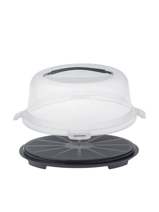 Plastic Cake Stand with Transparent Lid 30x30cm