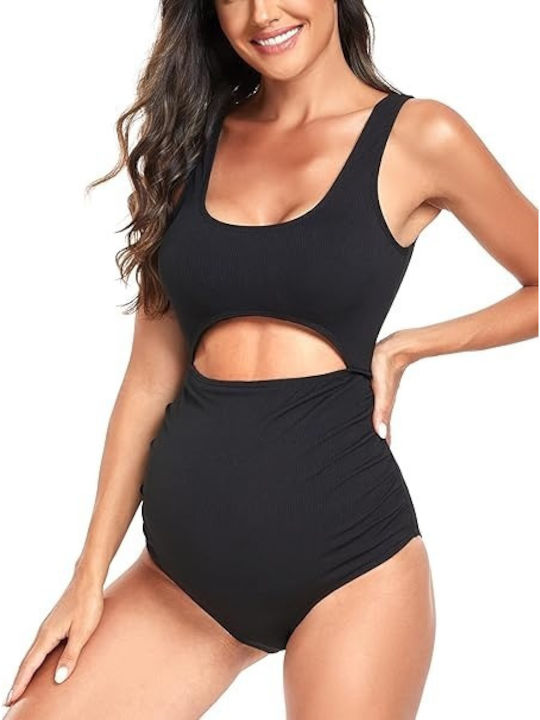 Costum de Baie pentru Gravide Eastelegant Întreg Retro Decolteu Halter Mărimea M