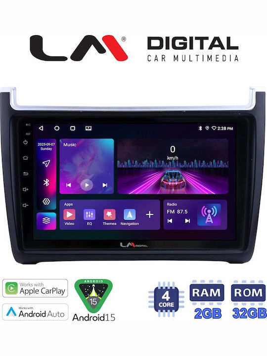 LM Digital Ηχοσύστημα Αυτοκινήτου για Volkswagen Polo / Caddy 2014>2017 (Bluetooth/USB/WiFi/GPS/Apple-Carplay/Android-Auto)