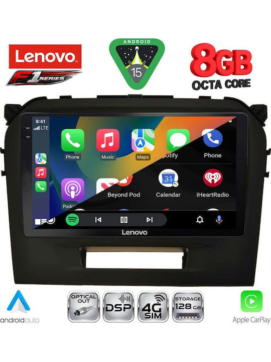 Lenovo Car Audio System for Suzuki Vitara 2016-2022 (Bluetooth/USB/WiFi/GPS/Apple CarPlay/Android Auto) with 9" Touch Screen