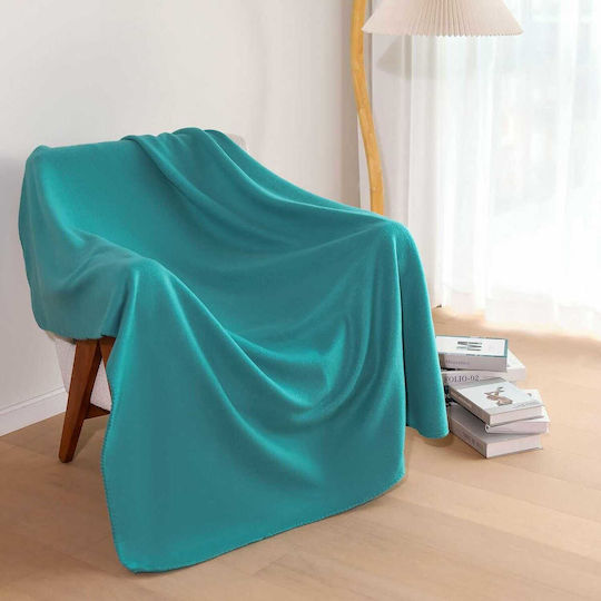 Fleece Blanket Set Single 150x200cm Aqua