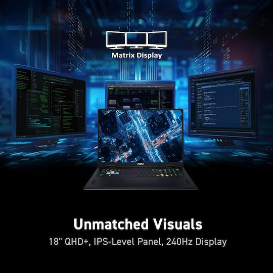 MSI Vector A18 HX A9WIG 18" IPS QHD+ 240Hz (Ryzen 9-9955HX/32GB/1.0TB SSD/GeForce RTX 5080/W11 Home) (US Keyboard)
