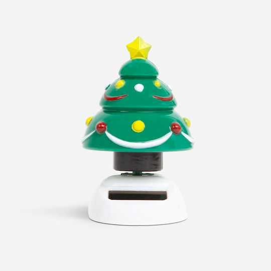 Decorațiune Solară De Crăciun 10 Cm Figurină Mobilă Încărcare Solară Decor Mașinuță Pentru Fereastră
