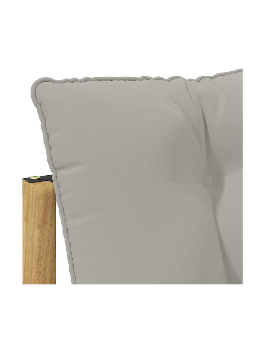 vidaXL Zweisitziges Outdoor-Sofa Hölzernes mit Kissen 162.5x83x73cm