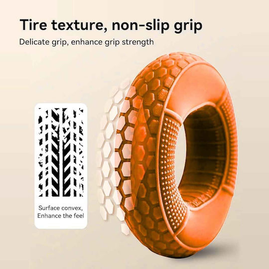 Uncle George Power Gripper Ring for Fingers and Hands Orange with Resistance up to 27kg