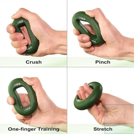 Uncle George Power Gripper Ring for Fingers and Hands Green with Resistance up to 18kg