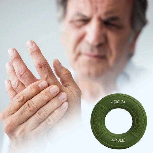 Uncle George Power Gripper Ring for Fingers and Hands Green with Resistance up to 18kg