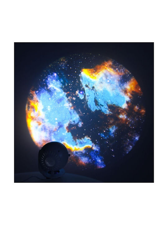 ikonka Lumină Led Pentru Copii Proiector Negru 11.5x11x11cm