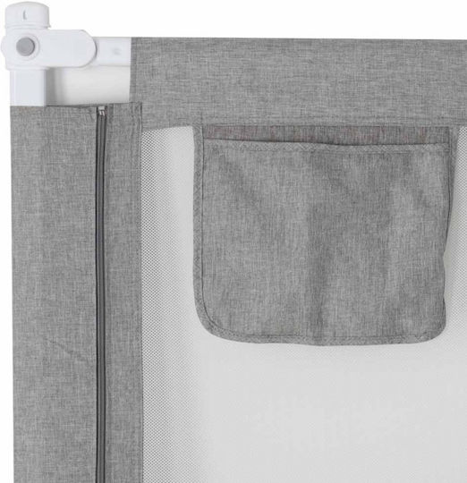 ikonka Bară de Protecție pentru Pat din Metal în Culoare Gri