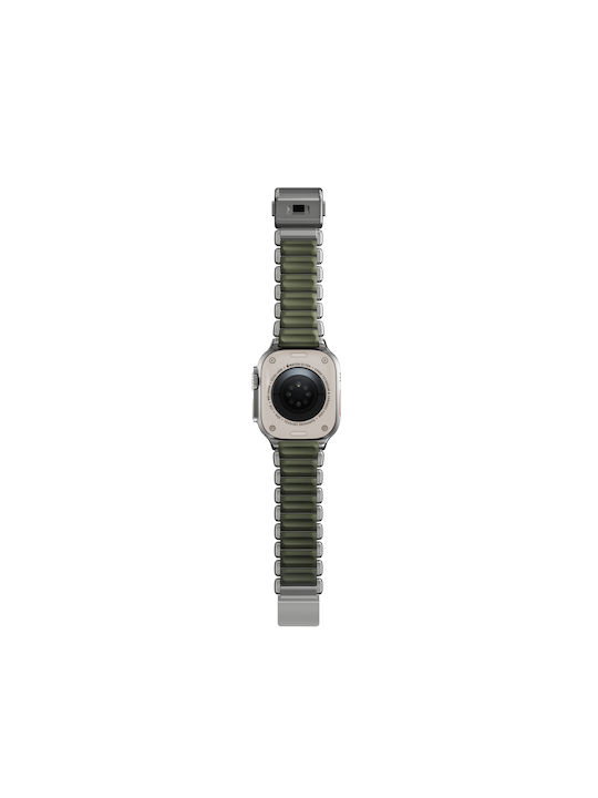 Nomad Stratos Band Natural Titanium Forest Green Fkm Aw 45 46 49mm Nm009568858