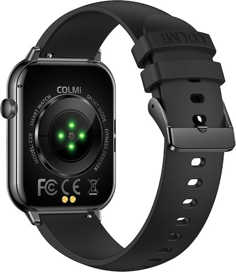 Colmi C28 Smartwatch mit Herzfrequenzsensoren Schwarz