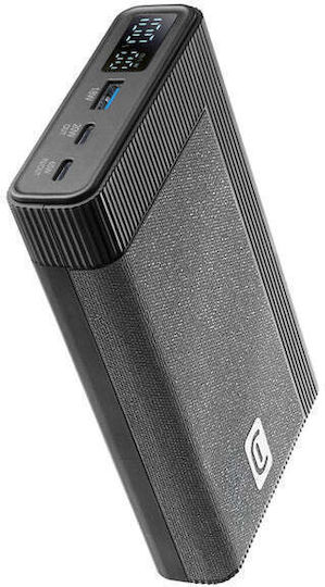 Cellular Line ROCKET Power Bank 20000mAh 65W cu Port USB-A și 2 Porturi USB-C Livrarea energiei Negru