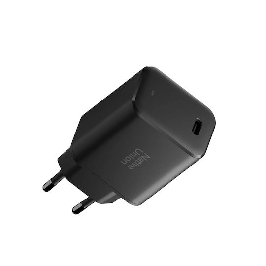 Native Union Φορτιστής Χωρίς Καλώδιο GaN με Θύρα USB-C 45W Power Delivery Μαύρος