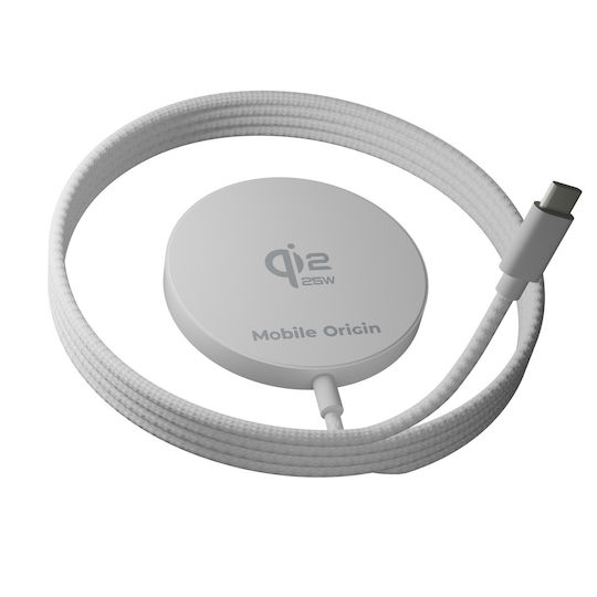 Mobile Origin Wireless Charger (Qi Pad) 25W White (MO-MAGP-PW29)