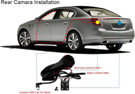 Car Mirror 5.0" Σετ Καθρέπτης με Κάμερα DVR Αυτοκινήτου με Οθόνη 5" GPS & Κάμερα Οπισθοπορείας