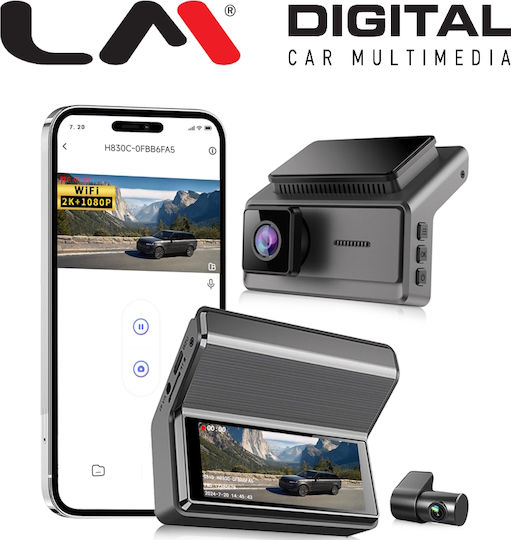 LM Digital X212-Q8 PRO Car Digital Video Recorder Set 1440P with Screen & Rear Camera