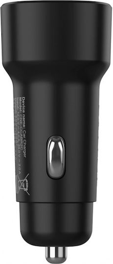 Canyon Auto-Ladegerät 30W Schnellladung mit einem Anschluss: 1xType-C Schwarz Farbe