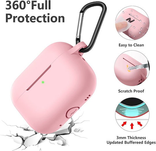 Techsuit Case Silicone in Pink color for Samsung Galaxy Buds 3 / 3 Pro