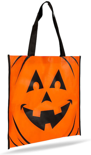 Geantă Pentru Cadou Cu Tematică Halloween Portocalie 35x37cm