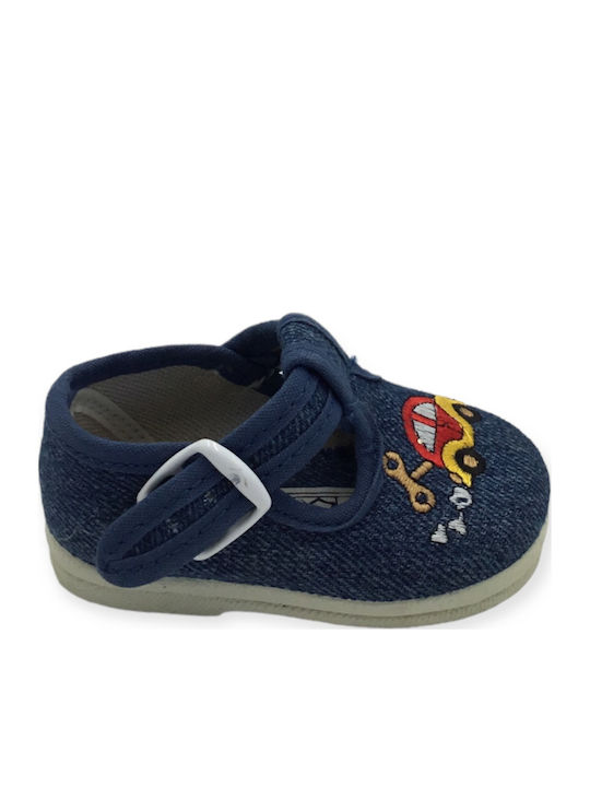 Adam's Shoes Βρεφικά Μοκασίνια Αγκαλιάς Navy Μπλε