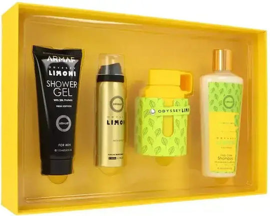 Armaf Odyssey Limoni Fresh Edition Set Edp 100 Ml + Body Spray + Shower Gel + Shampoo Fresh Luxury