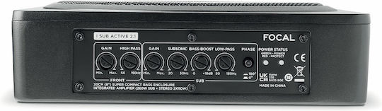 Focal ISUB Active 2.1 Autoamplificat Subwoofer Auto 8" 130W RMS cu Carcasă