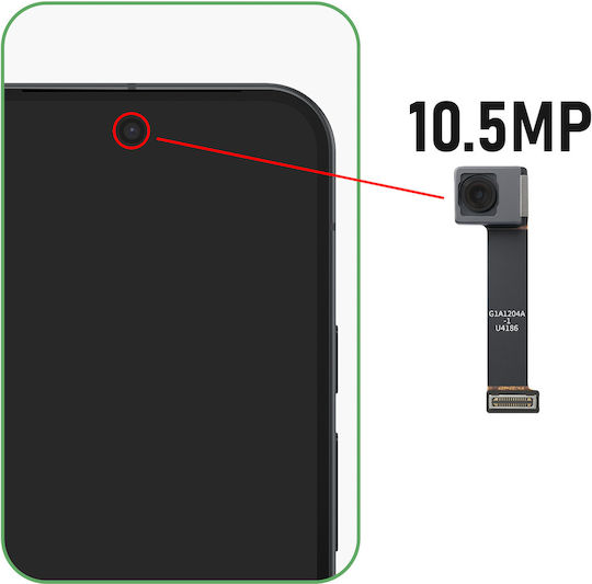 Clappio Ersatz Frontkamera 10,5mp Google Pixel 10 Flexibles Band Schwarz