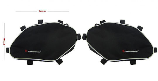 Marselus Motorcycle Hard Side Case Set in Black Colour