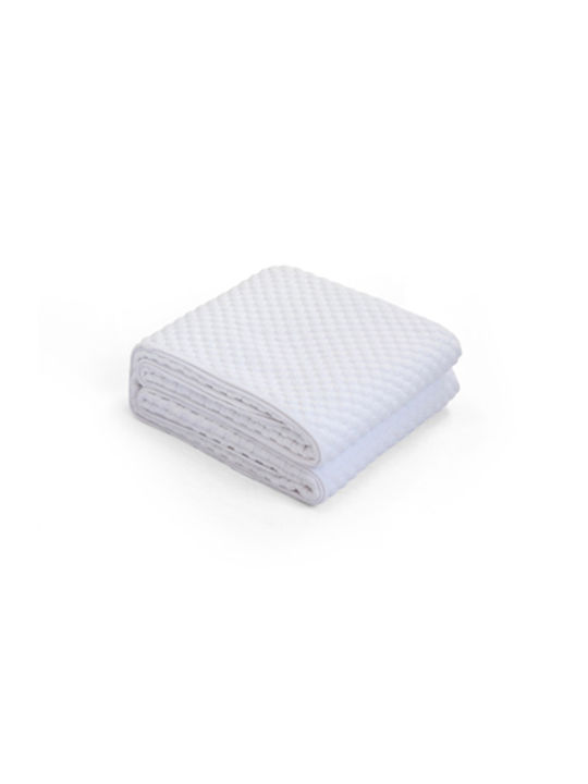 Liolios Home Popcorn Coverlet Double Cotton White 240x250cm