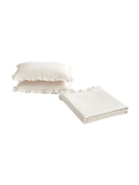 Liolios Home Armony Tagesdecken Halbdoppel Cream 180x240cm