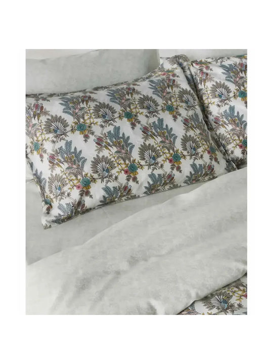 Kentia Parrot Κουβερλί Υπέρδιπλο Βαμβακοσατέν Stylish Parrot 230x250cm