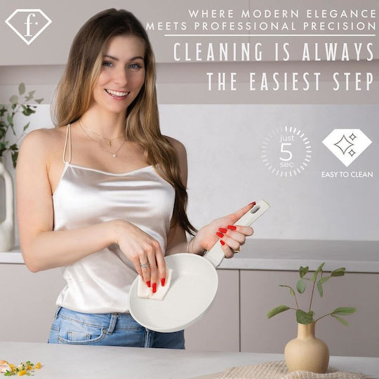 Fashion by Berlinger Haus Aluminum Matte Cream Pots & Pans Sets with Non-stick Interior Coating 4 Pieces