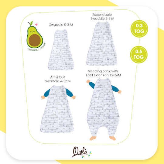 Owli Summer Baby Sleeping Bag Blush Owli Summer Baby Sleeping Bag Blush