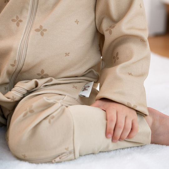 Owli Sommer Baby Schlafsack mit Beinen 0.2 tog Ecru