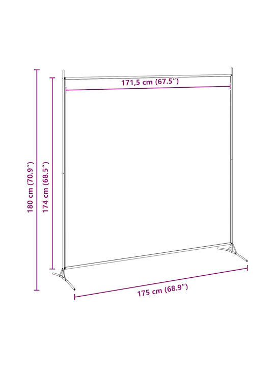 vidaXL Flurmöbel & Aufbewahrung Beige 175x50x180cm