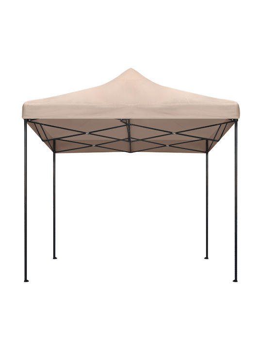 Megapap Foldable Garden Gazebo Bari Beige 3x3m