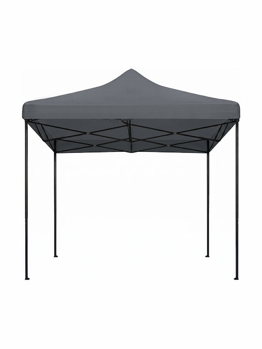 Megapap Foldable Garden Gazebo Bari Gray 3x3m