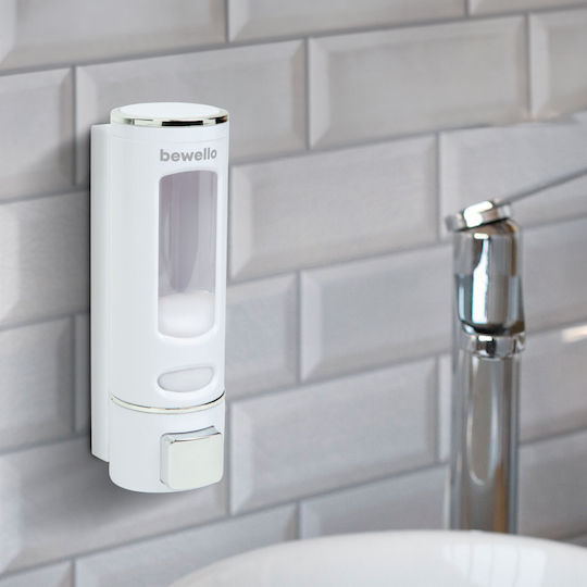 Dozator De Săpun Lichid 400ml Montaj Pe Perete Pompă Manuală Plastic Alb